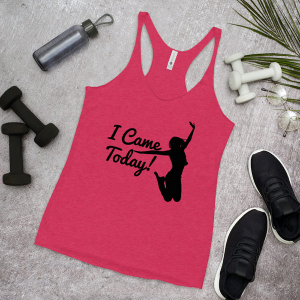 Silhouette Woman Came Today - Women's Racerback Tank - Image 2