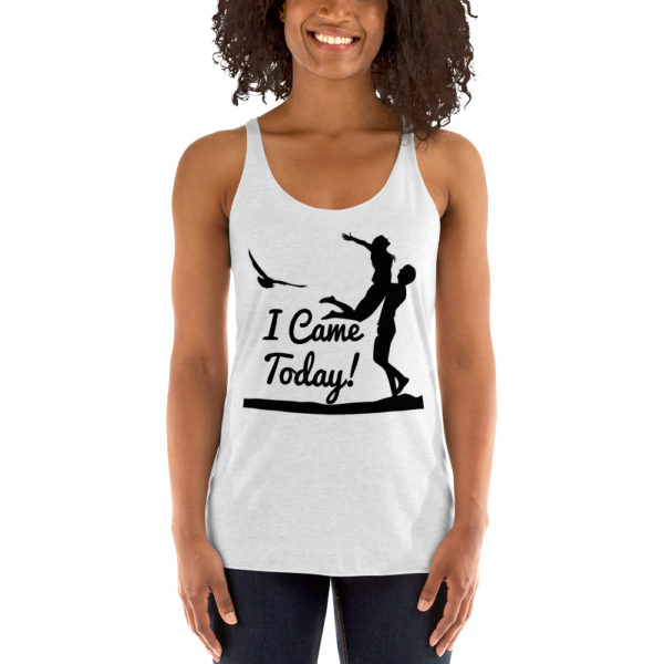 Silhouette Couple Came Today - Women's Racerback Tank