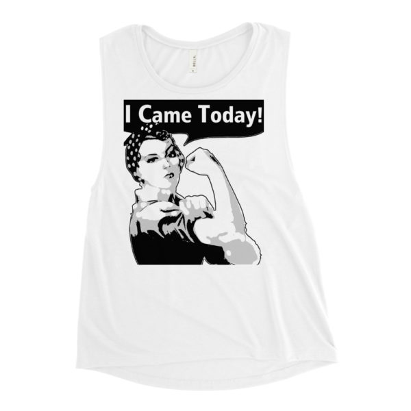 Rosie Came Today Monochromed - Ladies’ Muscle Tank - Image 2