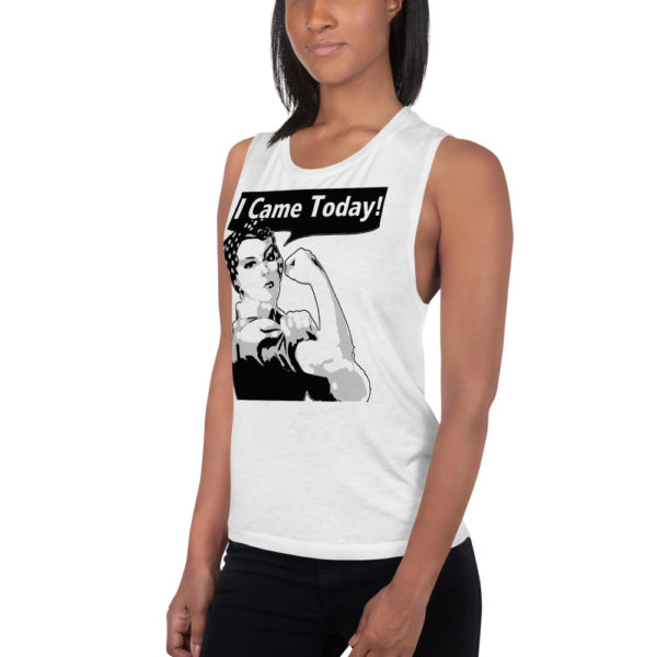 Rosie Came Today Monochromed - Ladies’ Muscle Tank - Image 3