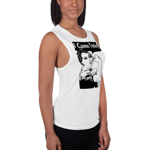 Rosie Came Today Monochromed - Ladies’ Muscle Tank - Image 4