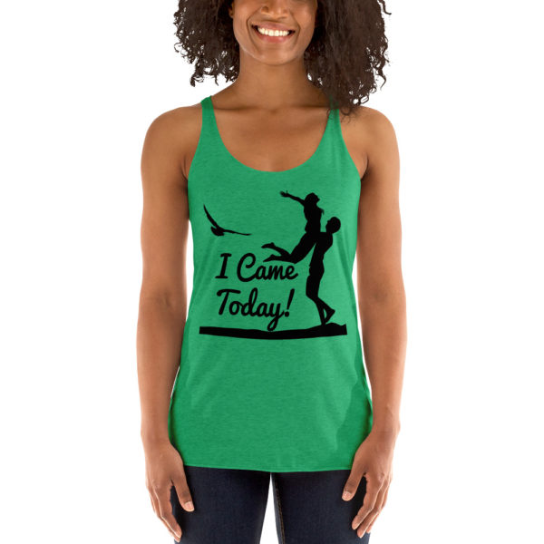 Silhouette Couple Came Today - Women's Racerback Tank - Image 6