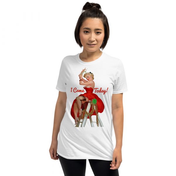 Christmas Pinup with Mistletoe Came Today Women's T-Shirt